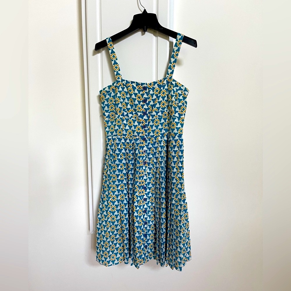 Vintage Tory Burch Geometrical Print Mini Dress